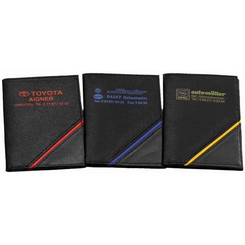 CreativDesign® Porte-cartes d'identité "CD" noir/rouge