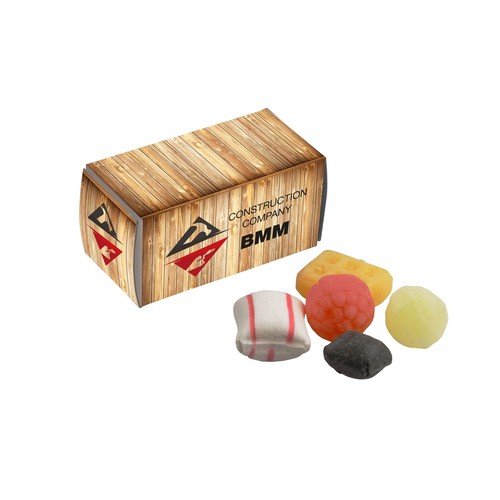 Boîte conteneur remplie de bonbons Boîte conteneur remplie de bonbons
