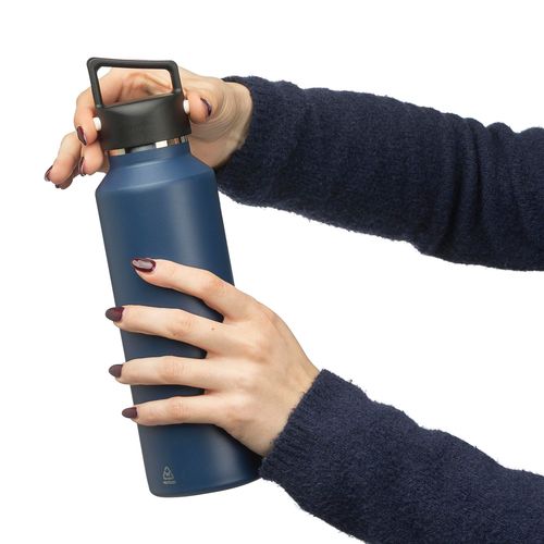 Recycelte doppelwandige Edelstahlflasche (600 ml) Mace