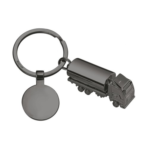 BURNISHED TANK KEY RING WITH TOKEN