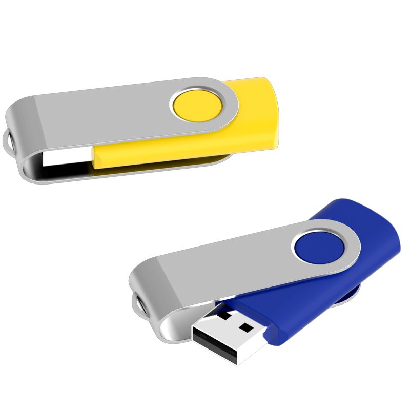 Chiave USB in plastica gommata e metallo Flash Twist
