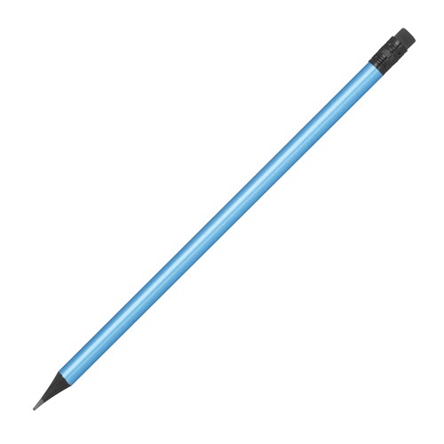 Pencil with eraser in metallic colors JAMES