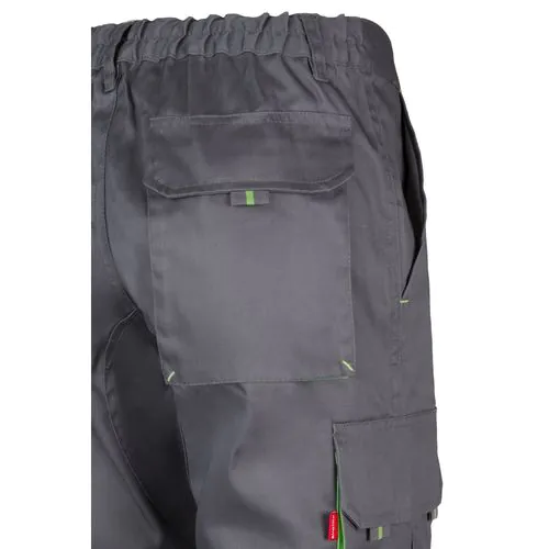 VL HYPNOS. Pantalón de sarga multibolsillos bicolor (200g/m²), en algodón (35%) y poliéster (65%)
