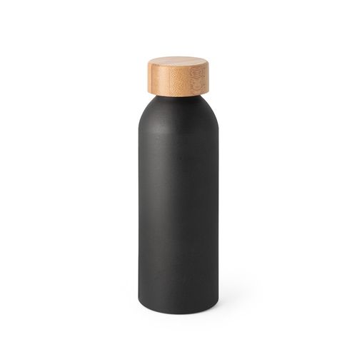 QUETA. Bouteille 550mL en aluminium avec bouchon en bambou QUETA. Bouteille 550mL en aluminium avec bouchon en bambou