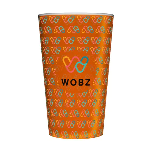 Vaso reutilizable y personalizable naranja 25 cl - Cuatricromía digital Vaso reutilizable y personalizable naranja 25 cl - Cuatricromía digital