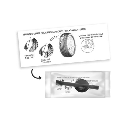 ANALIZADOR DE DESGASTE DE NEUMÁTICOS EN BOLSA INDIVIDUAL CON MANUAL