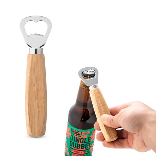 HOLZ. Flessenopener van metaal en hout HOLZ. Flessenopener van metaal en hout