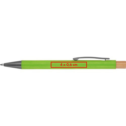 pen made from recycled aluminium with bamboo pusher