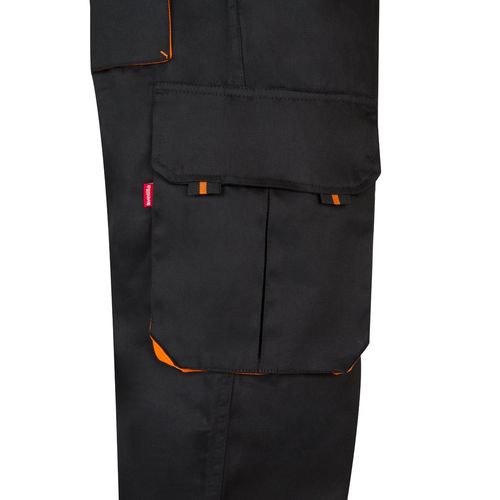 VL HYPNOS. Pantaloni in twill bicolore con diverse tasche (200g/m²), in cotone (35%) e poliestere (65%)