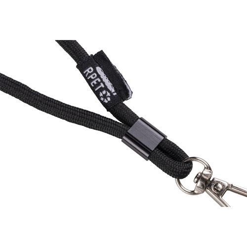 Cordon pour badge/téléphone portable en RPET avec étiquette à personnaliser Cordon pour badge/téléphone portable en RPET avec étiquette à personnaliser