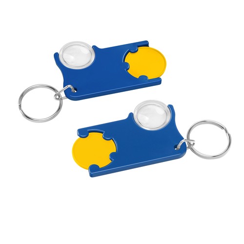 Chip holder with 1€ chip and magnifier Chip holder with 1€ chip and magnifier