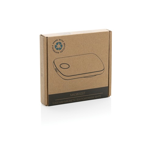 MagBoost RCS recycled plastic 5000 mah magnetic powerbank MagBoost RCS recycled plastic 5000 mah magnetic powerbank