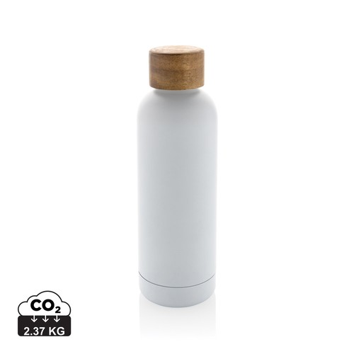 Bouteille iso en acier inoxydable recyclé certifiée RCS Wood Bouteille iso en acier inoxydable recyclé certifiée RCS Wood