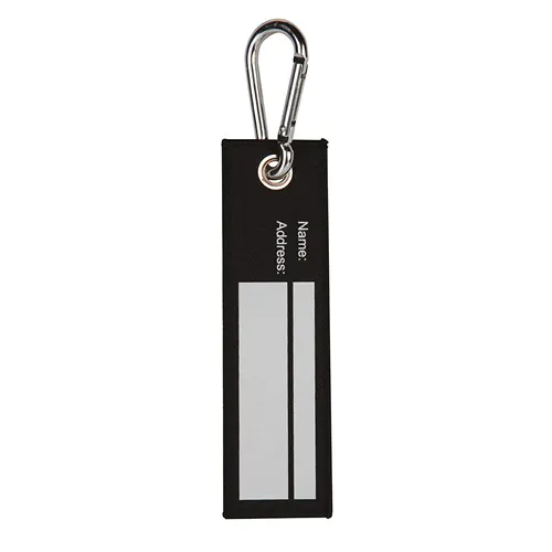 LUGGAGE TAG IN POLYESTER AND METAL LUGGAGE TAG IN POLYESTER AND METAL