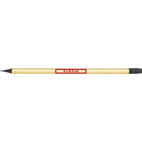 Pencil with eraser in metallic colors JAMES Pencil with eraser in metallic colors JAMES