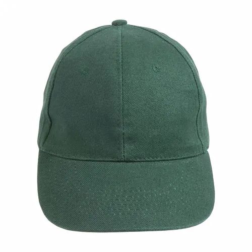 Thick cotton 6-panel cap with adjustable velcro strap