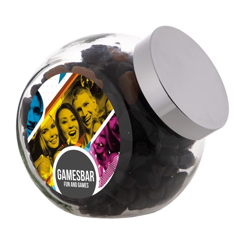 Bocal en verre de 2 litres, rempli de bonbons Bocal en verre de 2 litres, rempli de bonbons