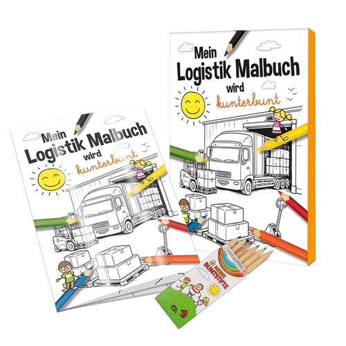 Colouring book / set A6 - Logistics - Colouring set neutral Colouring book / set A6 - Logistics - Colouring set neutral