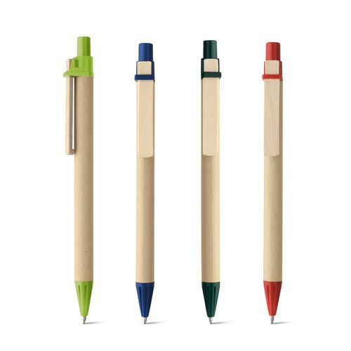 NAIROBI. Penna a sfera in carta kraft e clip in legno