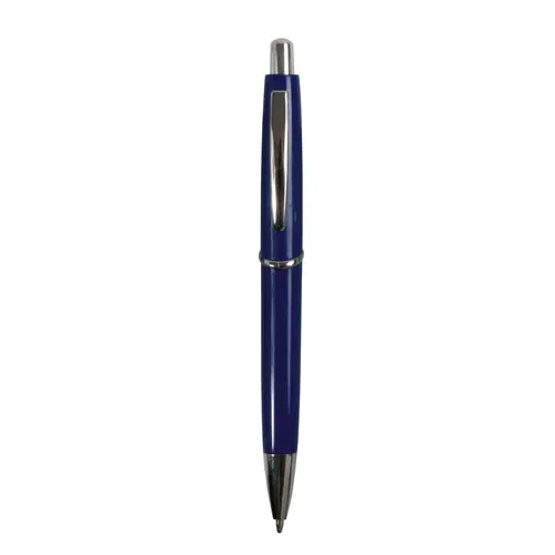 ABS plastic snap pen with coloured barrel and metal clip, jumbo refill