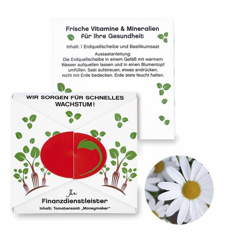 Closure – Oval Seed Card - Oxeye daisy Closure – Oval Seed Card - Oxeye daisy