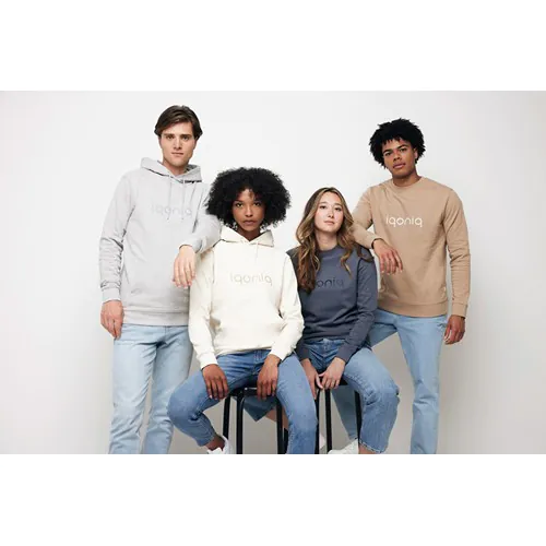 IQONIQ Denali recycled cotton crew neck undyed