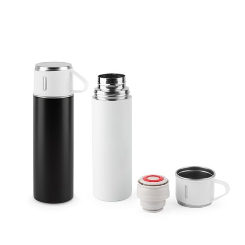 COMANECI. Botella de acero inoxidable de doble pared (90% reciclado) con acabado mate 490 mL