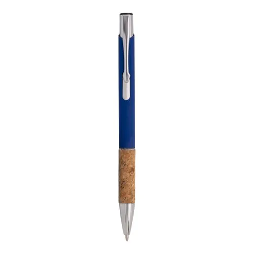 Rubberized alluminium snap pen, cork grip and chrome-plated details Rubberized alluminium snap pen, cork grip and chrome-plated details