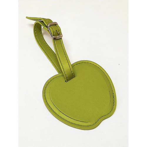 Luggage Tag - apple leather