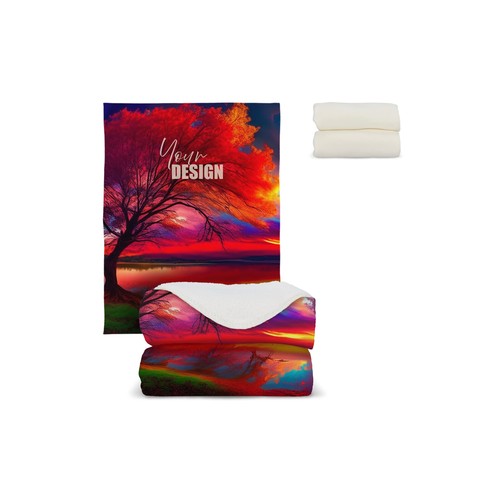 Couverture en laine polaire Sherpa OEKO-TEX® sublimation 130 x 170 cm 510 g/m² Couverture en laine polaire Sherpa OEKO-TEX® sublimation 130 x 170 cm 510 g/m²