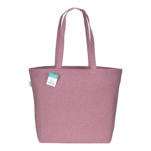 Bolsa en algodón reciclado 280 g/m2, asas largas y fuelle en la base. Bolsa en algodón reciclado 280 g/m2, asas largas y fuelle en la base.