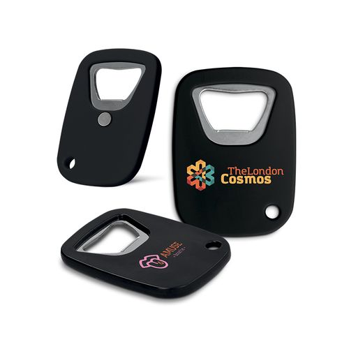 BOTTLE OPENER IN RECYCLED MATERIAL rPS with a neodymium magnet on the back BOTTLE OPENER IN RECYCLED MATERIAL rPS with a neodymium magnet on the back