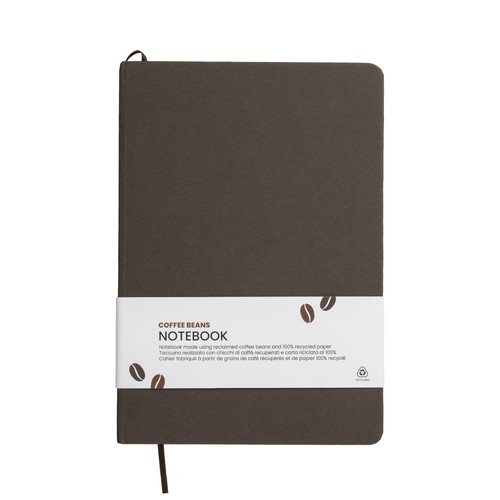 Carnet de notes avec couverture en résidus de fruits et fermeture élastique