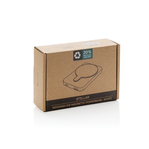 Stellar RCS recycled plastic 5000 mah 5W magnetic powerbank Stellar RCS recycled plastic 5000 mah 5W magnetic powerbank