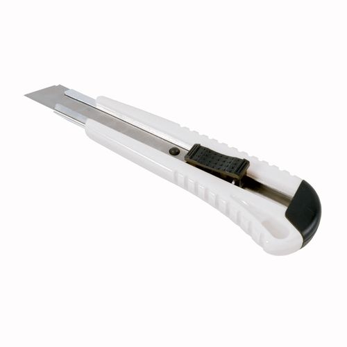 ABS Stanley knife with locking mechanism, large, 2 spare blades