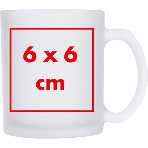 Coffee mug, transparently frosted