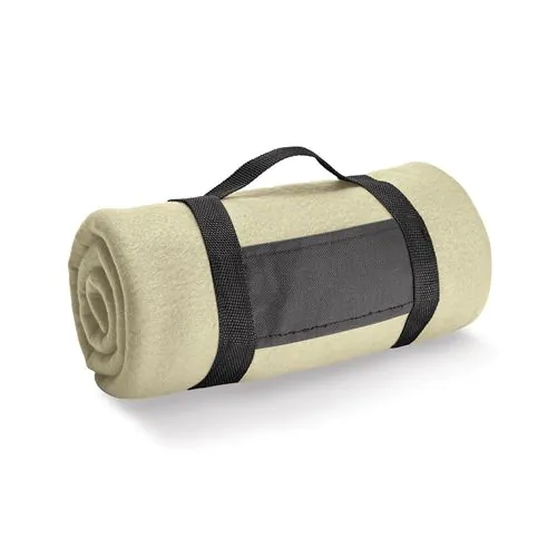 THORPE. Fleece blanket with removable handle (180 g/m²)