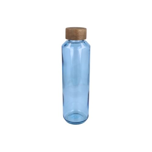 Botella de agua de vidrio reciclado InSideOut ReuuZ con tapón de madera 650 ml Botella de agua de vidrio reciclado InSideOut ReuuZ con tapón de madera 650 ml