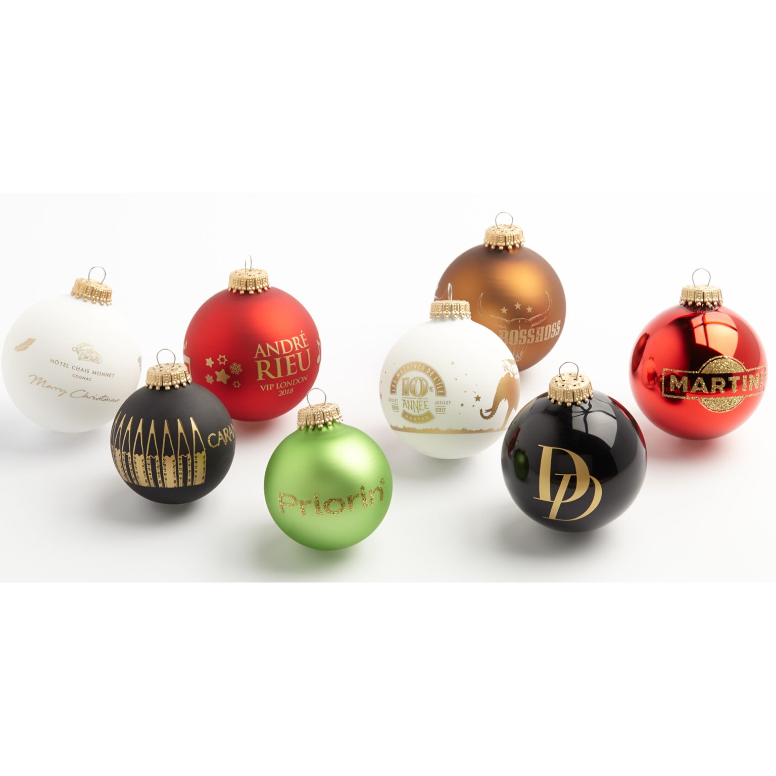 Christmas baubles with logoprint - 7cm - 1c