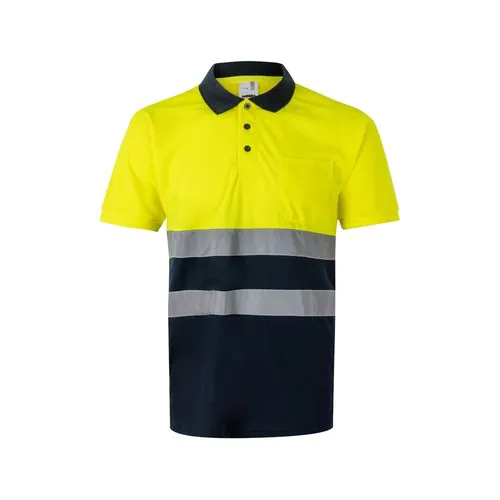 VL FORTUNA. Bird-eye poloshirt (140g/m²) met korte mouwen, in polyester (100%)