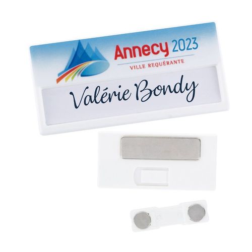BADGE WITH SPACE FOR NAME, WITH MAGNET BADGE WITH SPACE FOR NAME, WITH MAGNET