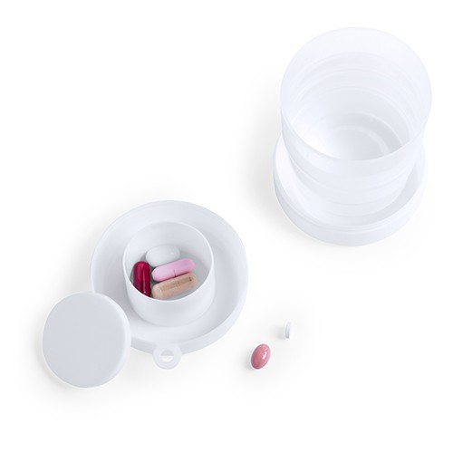 Folding tumbler with pill holder Belmullet