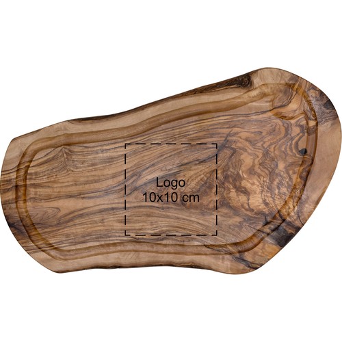 Plank met sapgeul ovaal olijfhout ca. 40x17 cm Plank met sapgeul ovaal olijfhout ca. 40x17 cm