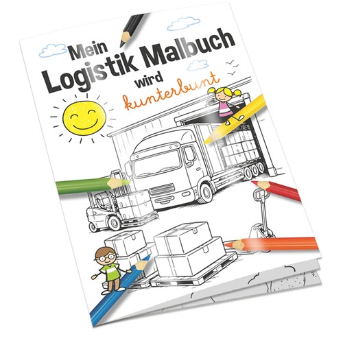 Colouring book / set A6 - Logistics - Colouring set neutral Colouring book / set A6 - Logistics - Colouring set neutral