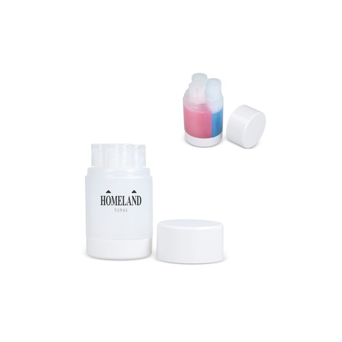 Trio travel toiletry bottles