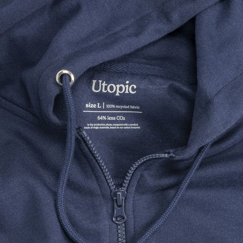 100% regenerated fabric unisex hooded sweatshirt