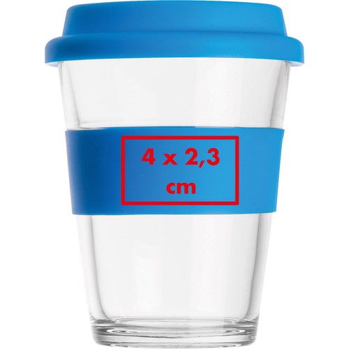Szklany kubek z pokrywką 300 ml Szklany kubek z pokrywką 300 ml