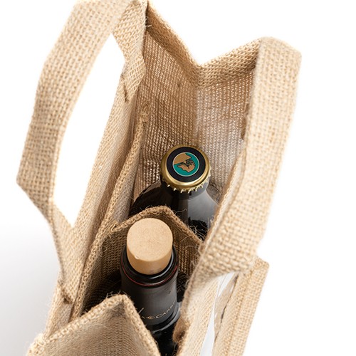 Borsa porta bottiglie in juta Berk