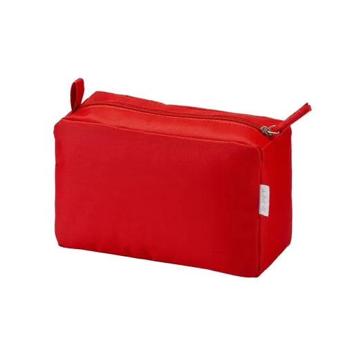 Beauty case en polyester recyclé R-PET avec fermeture éclair Beauty case en polyester recyclé R-PET avec fermeture éclair