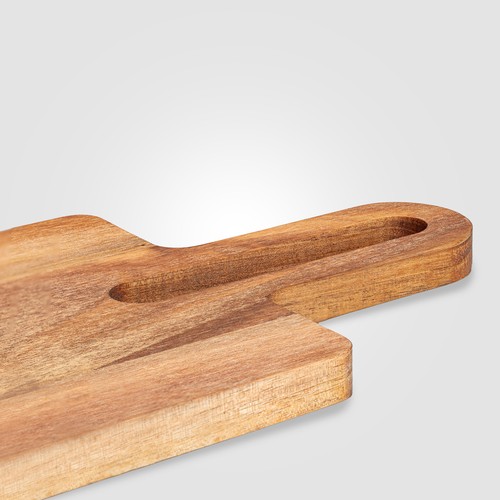 Planche à découper et de service Zuno, bois de bambou FSC- 480 x 150 x 15 mm